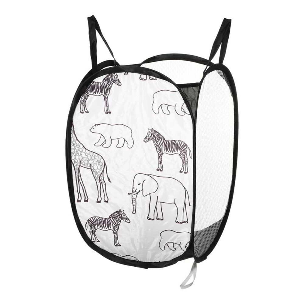 1 Pc 40L Folding Laundry Basket Durable Folding Hamper for Bathroom Black